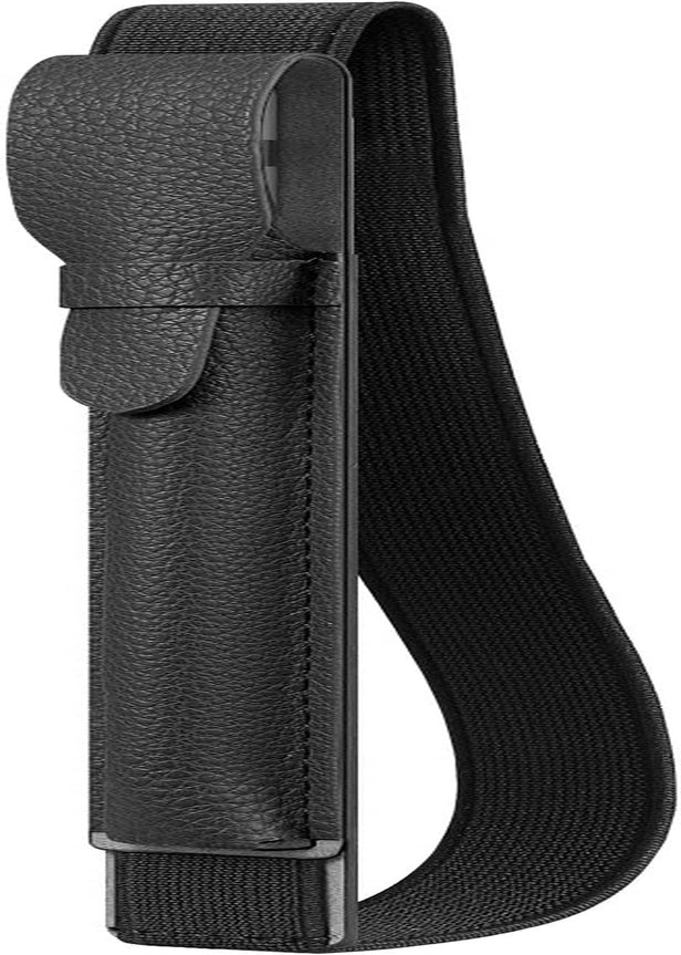 Fintie Pencil Holder with USB Adapter Pocket for Apple Pencil (1St and 2Nd Generation), Premium Elastic Vegan Leather Sleeve Pouch Compatible with Ipad Case, Black  Fintie   