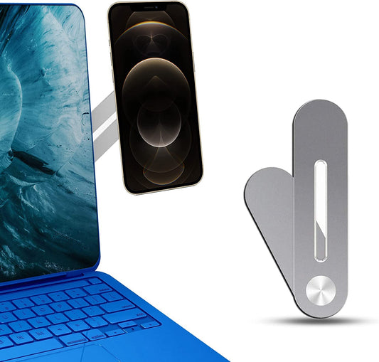 REYPAZ Adjustable Laptop Side Mount Clip, Phone Holder for Laptop - Laptop Stand Computer Monitor Expansion Bracket Compatible with All Cell Phones  REYPAZ   