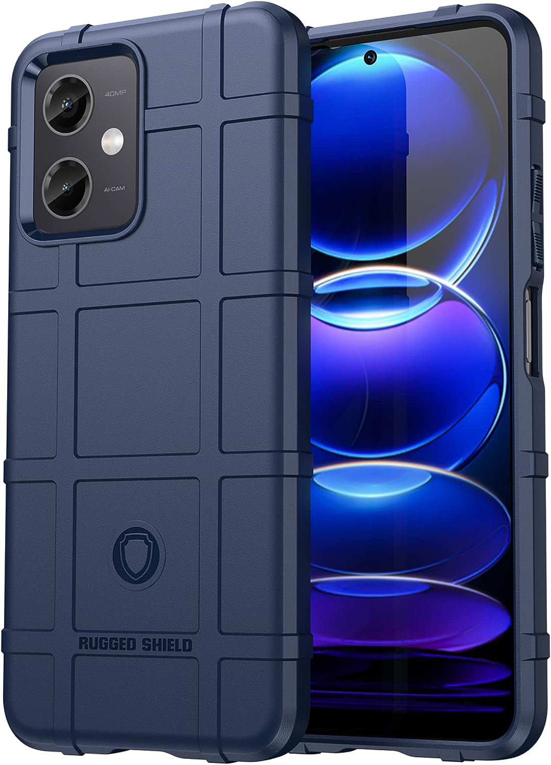 Ccsmall for Xiaomi Redmi Note 12 4G Case, Heavy Duty Shockproof Slim Protection Phone Case Support Wireless Charging Cover for Xiaomi Redmi Note 12 4G HD Black  CCSmall Blue Xiaomi Redmi Note 12 5G 