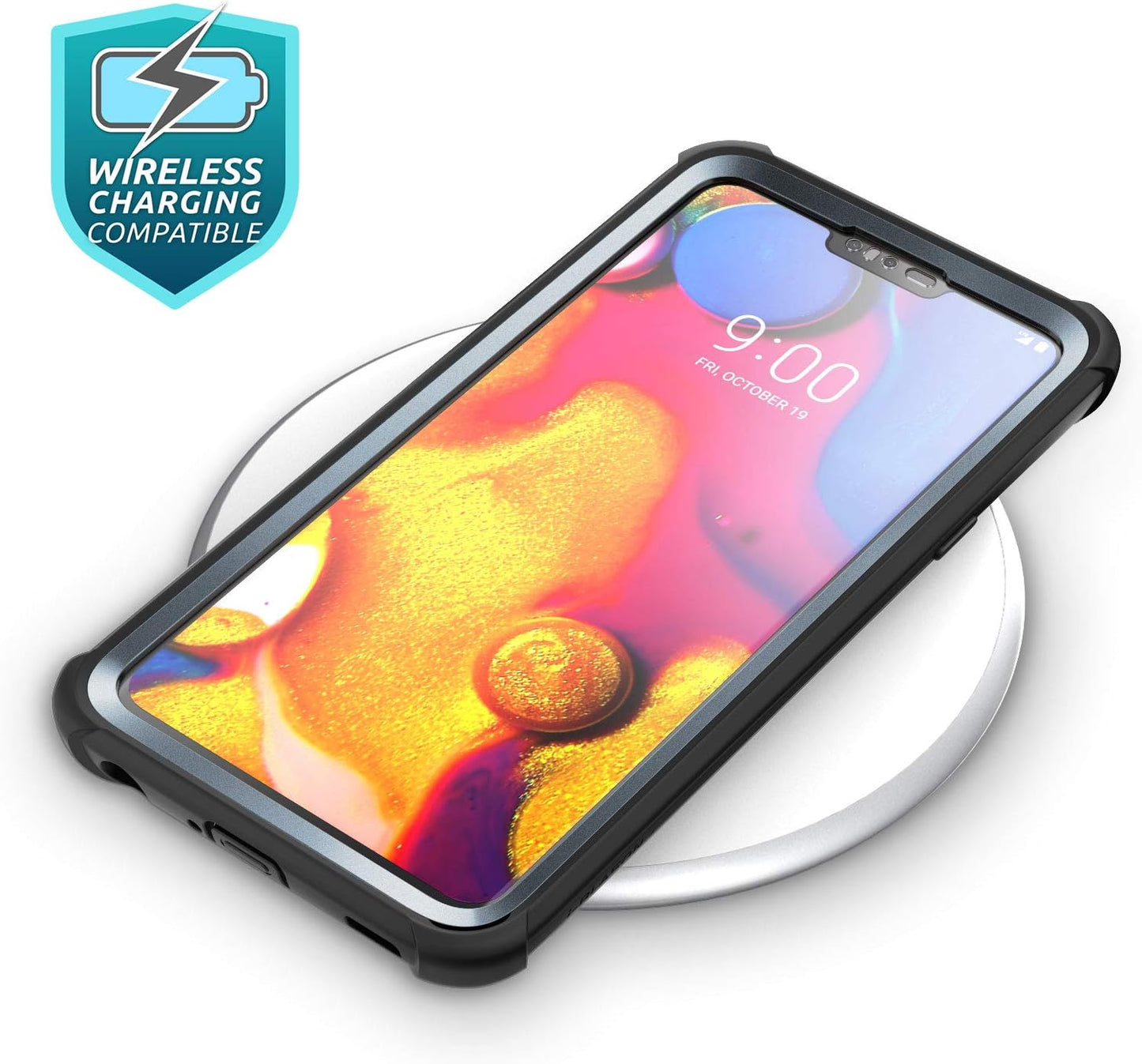 I-Blason Ares Designed for LG V40 Case, LG V40 Thinq 2018 Release, Full-Body Rugged Clear Bumper Case with Built-In Screen Protector, Black  i-Blason   