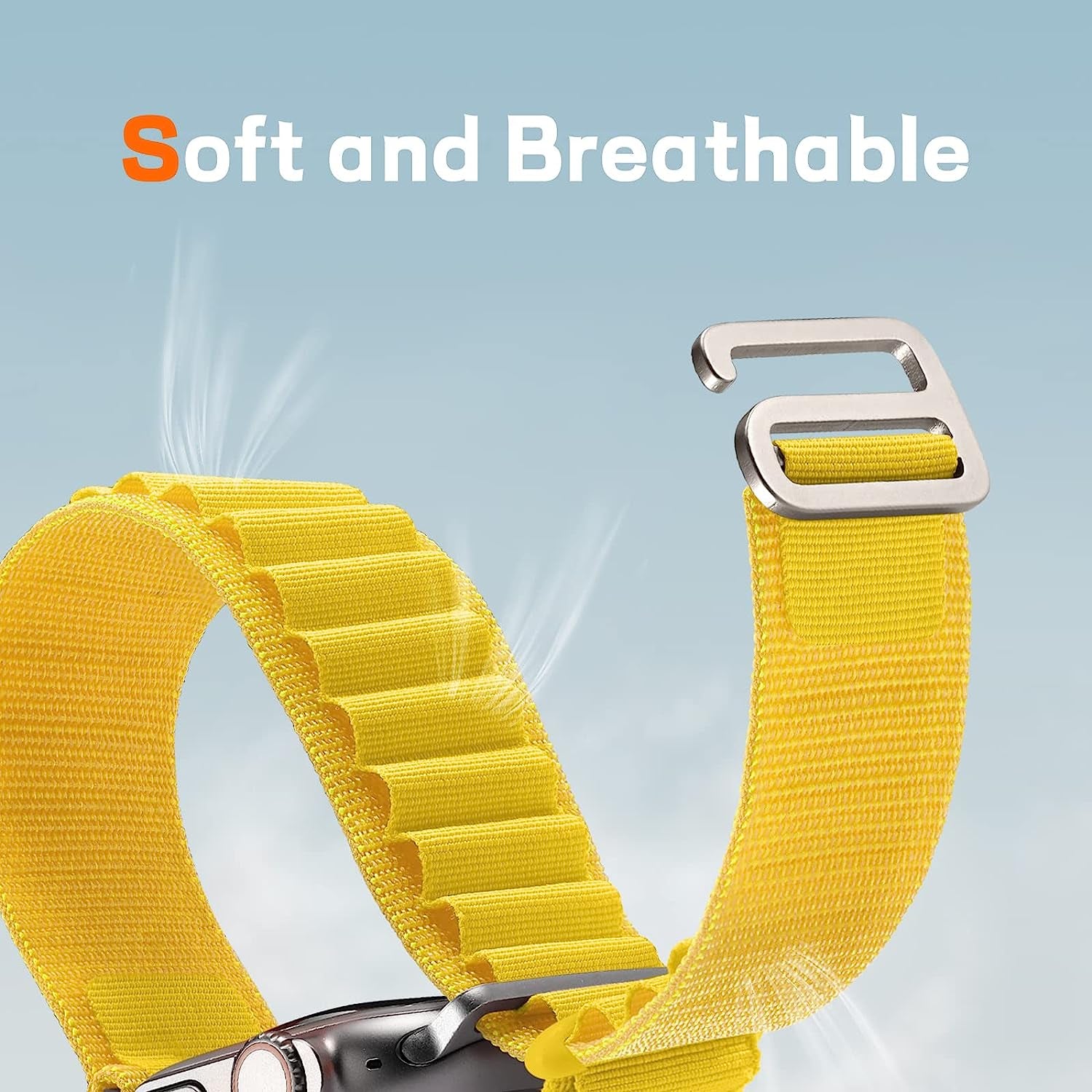 VNCAS Compatible with Apple Watch Ultra Band 49Mm 45Mm 44Mm 42Mm 38Mm 40Mm 41Mm Men Women, Rugged Alpine Loop Nylon Sport Bands with Titanium G-Hook Braided Stap for Iwatch Series SE 8 7 6 5 4 3 2 1  VNCAS   