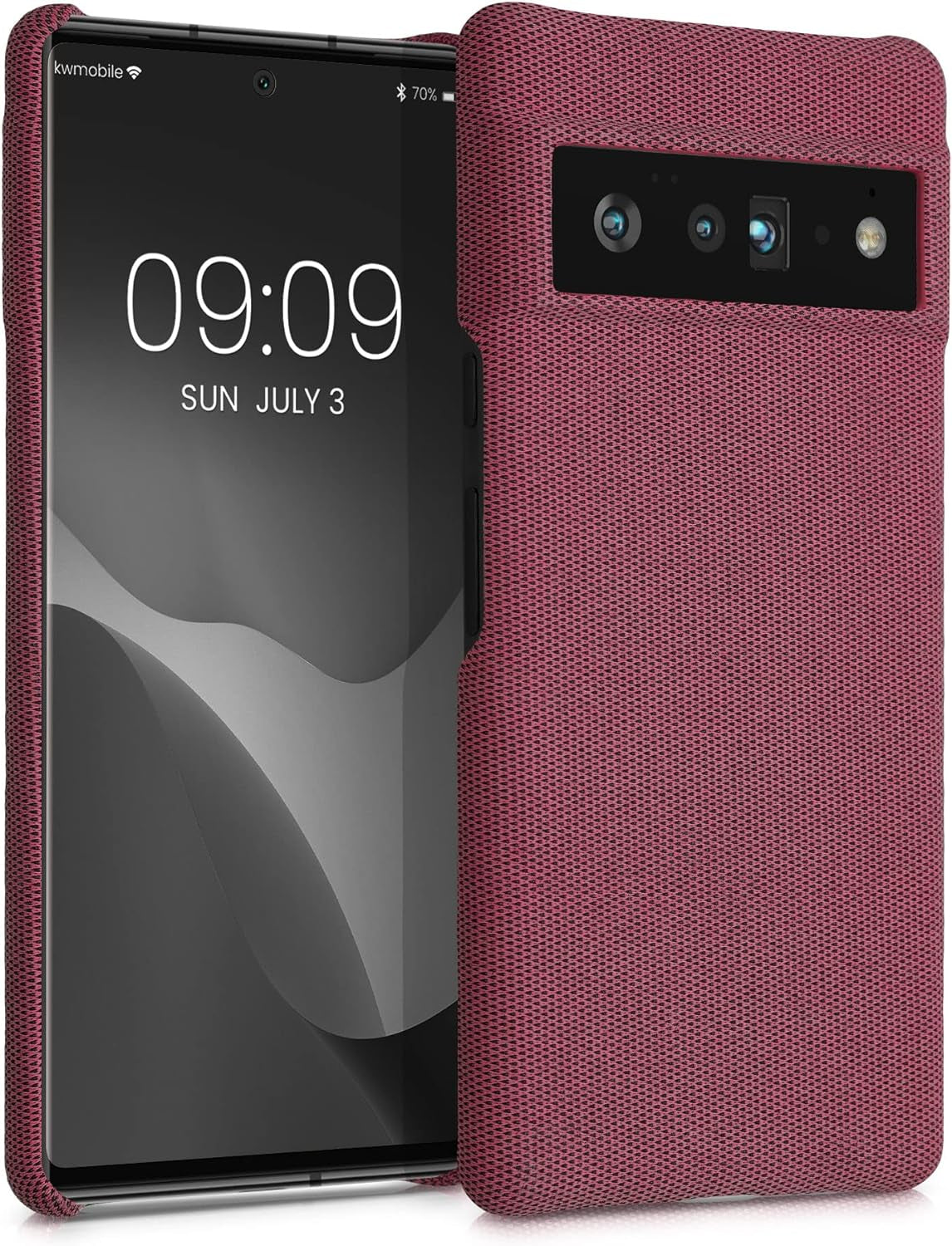 Kwmobile Case Compatible with Google Pixel 6 Pro - Case TPU and Fabric Smartphone Phone Cover in Canvas Green  KW-Commerce Coral  