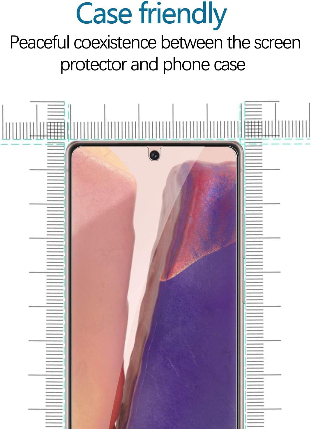 For Samsung Galaxy Note 20 Screen Protector, Galaxy Note 20 Privacy Screen Protector, anti Spy anti Peeping anti Scratch HD Tempered Glass Protective Glass Film Screen Protector for Samsung Galaxy Note 20, Case Friendly, Easy Install (2 Pack - Black)  A Pink Shop   