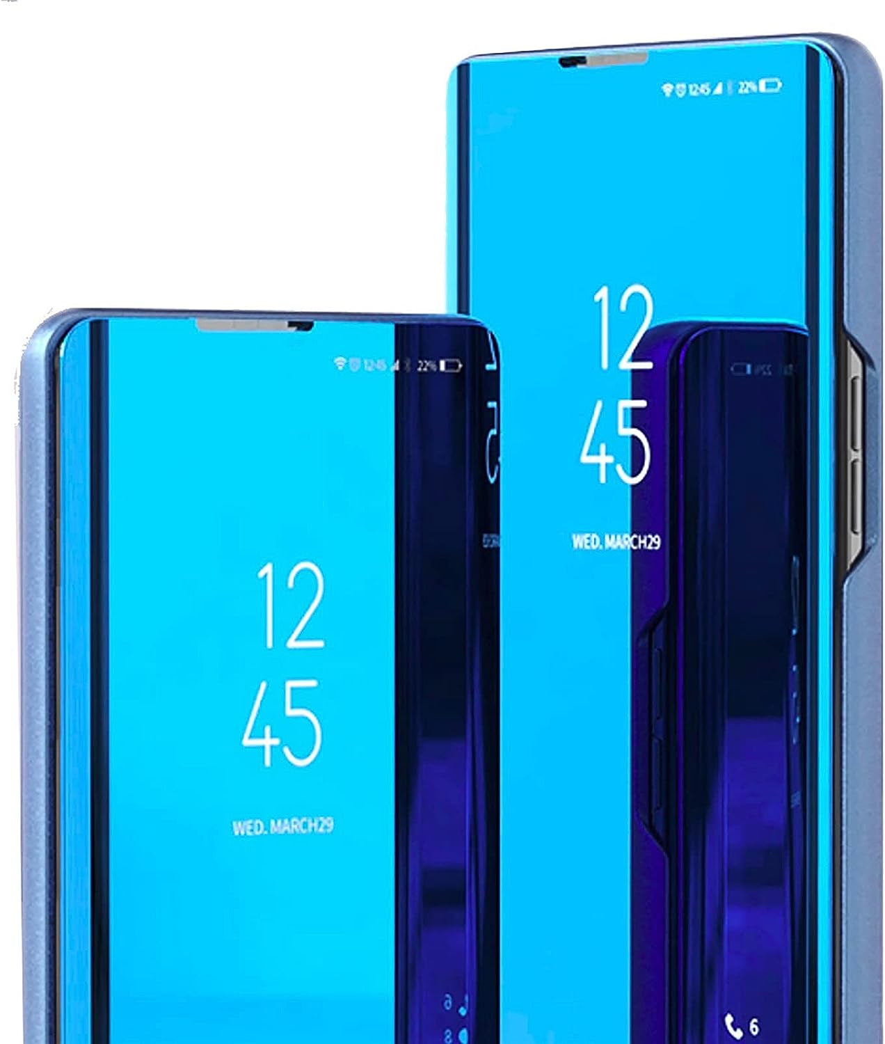 Tncavo for Xiaomi Redmi Note 12 Pro plus Mirror Case for Women, Outdoor Makeup Clear Phone Cover with Kickstand for Xiaomi Redmi Note 12 Pro plus JM Silver  Tncavo Sky Blue Full 