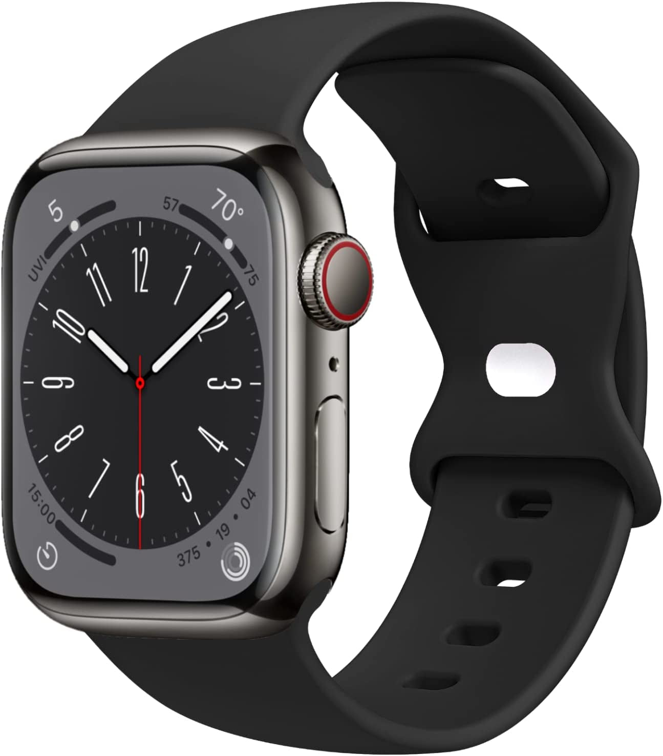 STG Sport Watch Band Compatible with Apple Watch Band 38Mm 40Mm 41Mm 42Mm 44Mm 45Mm 49Mm, Soft Silicone Replacement Sport Strap Compatible for Iwatch Ultra SE Series 8/7/6/5/4/3/2/1 (42Mm/44Mm/45Mm/49Mm, Klein Blue)  STG Black 42mm/44mm/45mm/49mm 