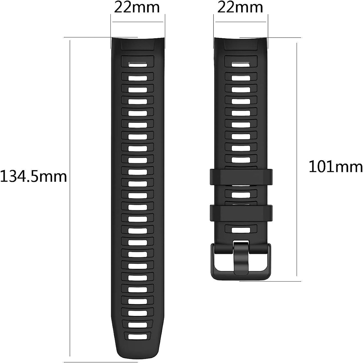 Foundeast Compatible with Garmin Instinct 2/Instinct /Instinct Tactical/Esports/Solar/Tide Bands, Replacement Silicone Water Resistant Fitness Watch Wrist Band Strap for Instinct Smartwatch with Adapter Tools (Black)  FitTurn   