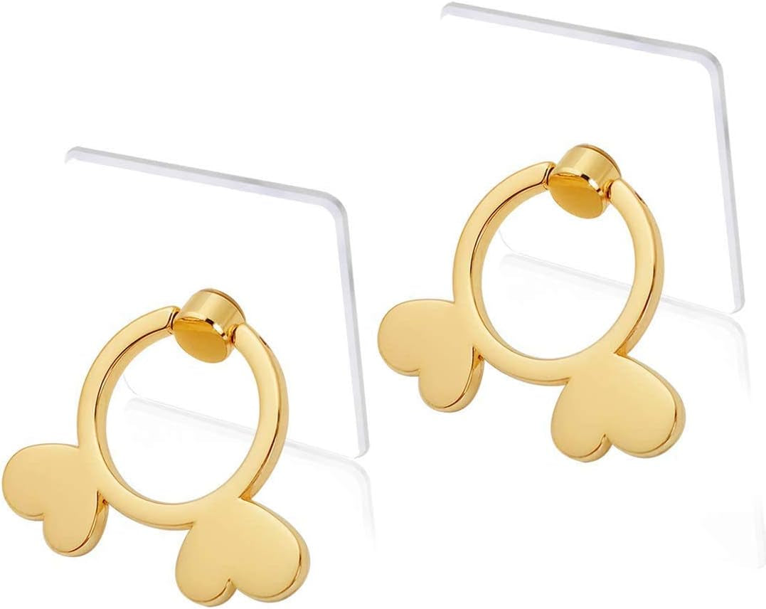 The Garnish Transparent Cell Phone Ring Holder-(2 Pack) 360 Degree Rotation Gold Phone Ring Holder Clear Stand Finger Ring Kick-Stand Compatible Various Mobile Phones or Phone Cases  winnefun   