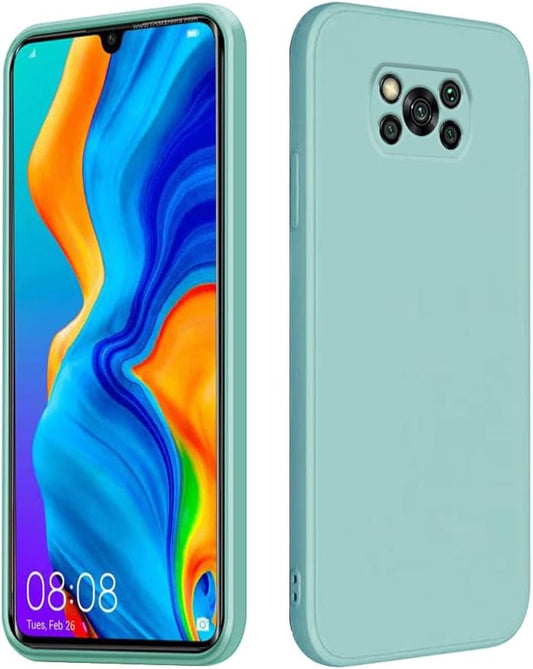 Wousunly Compatible with Poco X3 Pro Case Silicone Liquid Dark Green, Soft Smooth Touch Xiaomi Poco X3 NFC Phone Case Silicone Shockproof Thin Cover (Xiaomi Poco X3 Pro, Blue)  Wousunly   