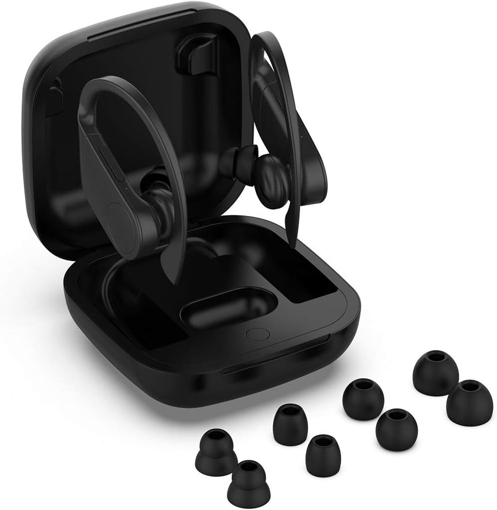 Disscool Eartips Case for Powerbeats3/Powerbeats Pro, Soft anti Drop Silicone Protective Cover for Powerbeats3/Powerbeats Pro (Black)  Disscool   