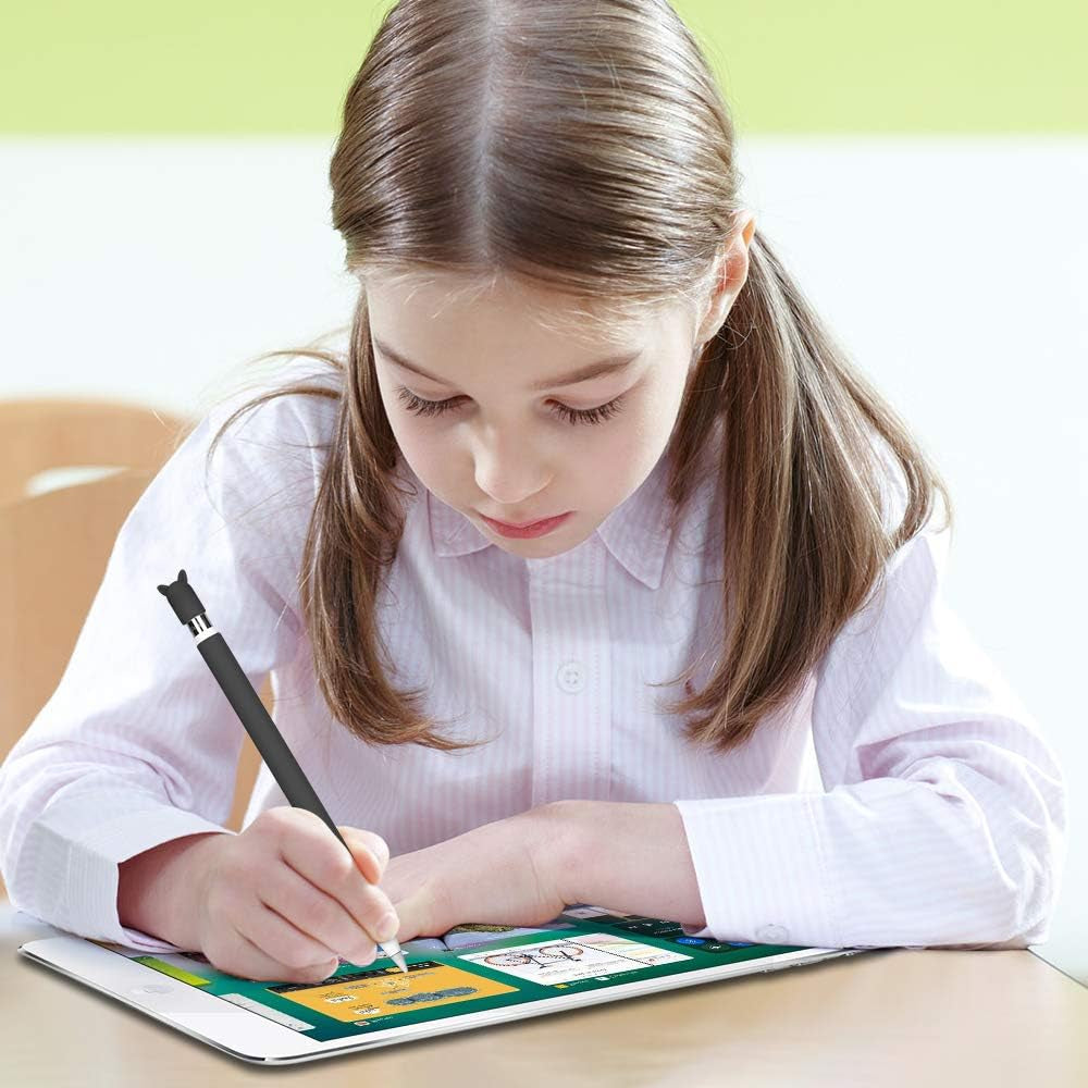 3 Pack Case for Apple Pencil 1St Generation Holder Sleeve Skin Cover Accessories for Ipad Pro 9.7/10.5/12.9,Silicone Cute Grip with Charging Cap Holders and 3 Protective Nib Covers-Black,Pink,Purple  Mgrach   