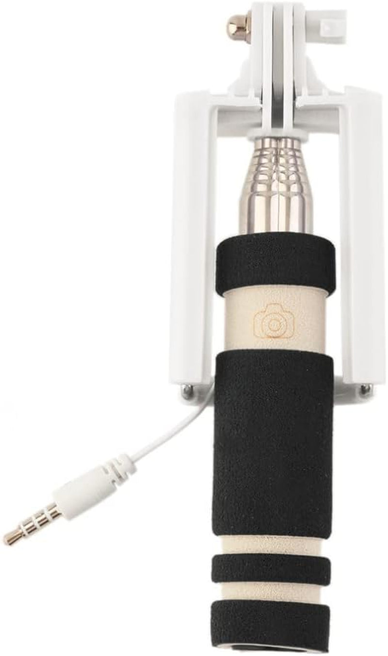 Vizgiz 2 Pack Selfie Stick Mini Monopod Portable Telescopic Extendable Handheld Phone Holder with Wired Control Shutter Switch for Iphone Smartphone Camera Video Andriod Cellphone with 3.5Mm Port  VizGiz   