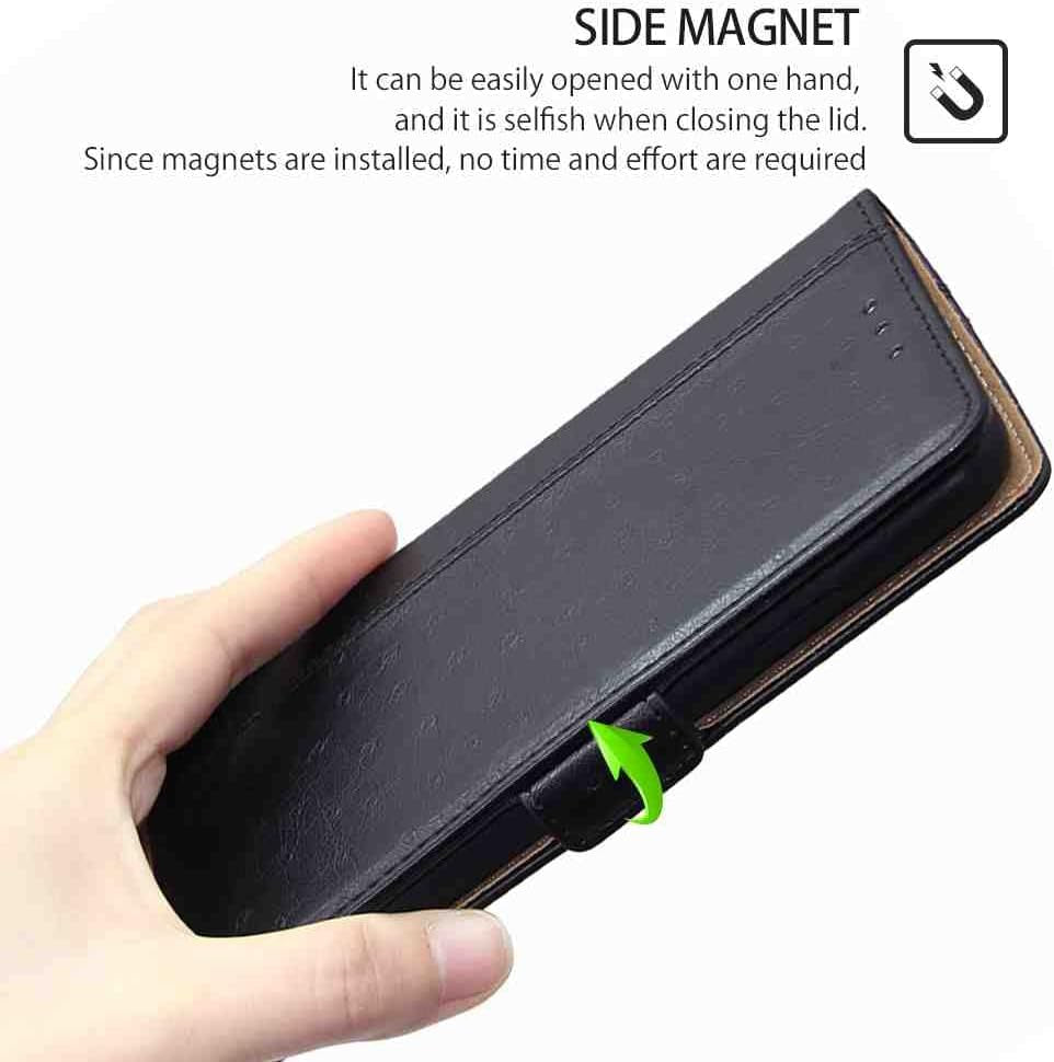 Cyr-Guard Phone Cover Wallet Folio Case for LG V30, Premium PU Leather Slim Fit Cover for LG V30, Good Touch, Black  Cyr-Guard   