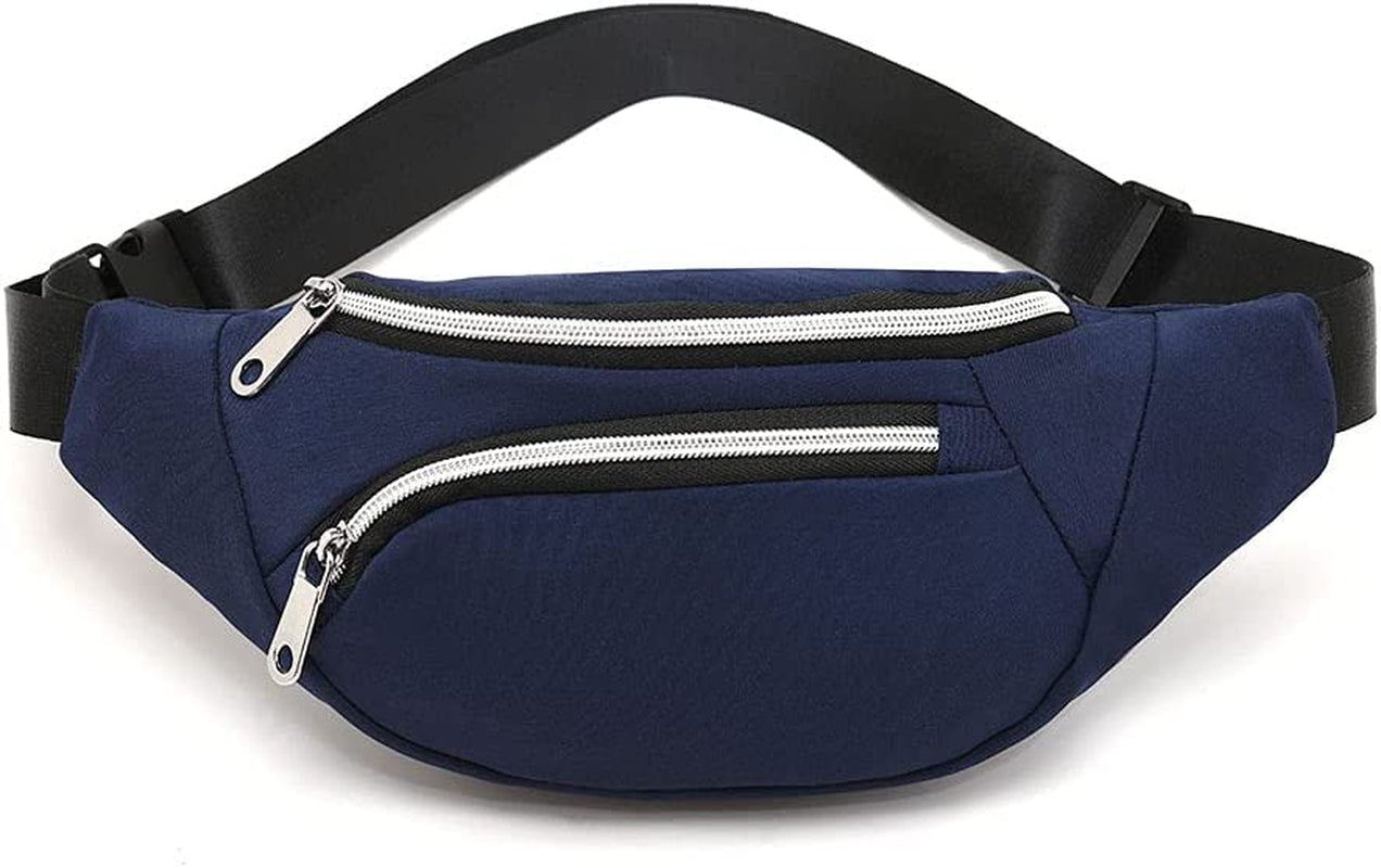 YUNGHE Waist Pack Bag for Men&Women - Fanny Pack for Workout Traveling Running.  YUNGHE (Without headphone hole)Dark Blue  