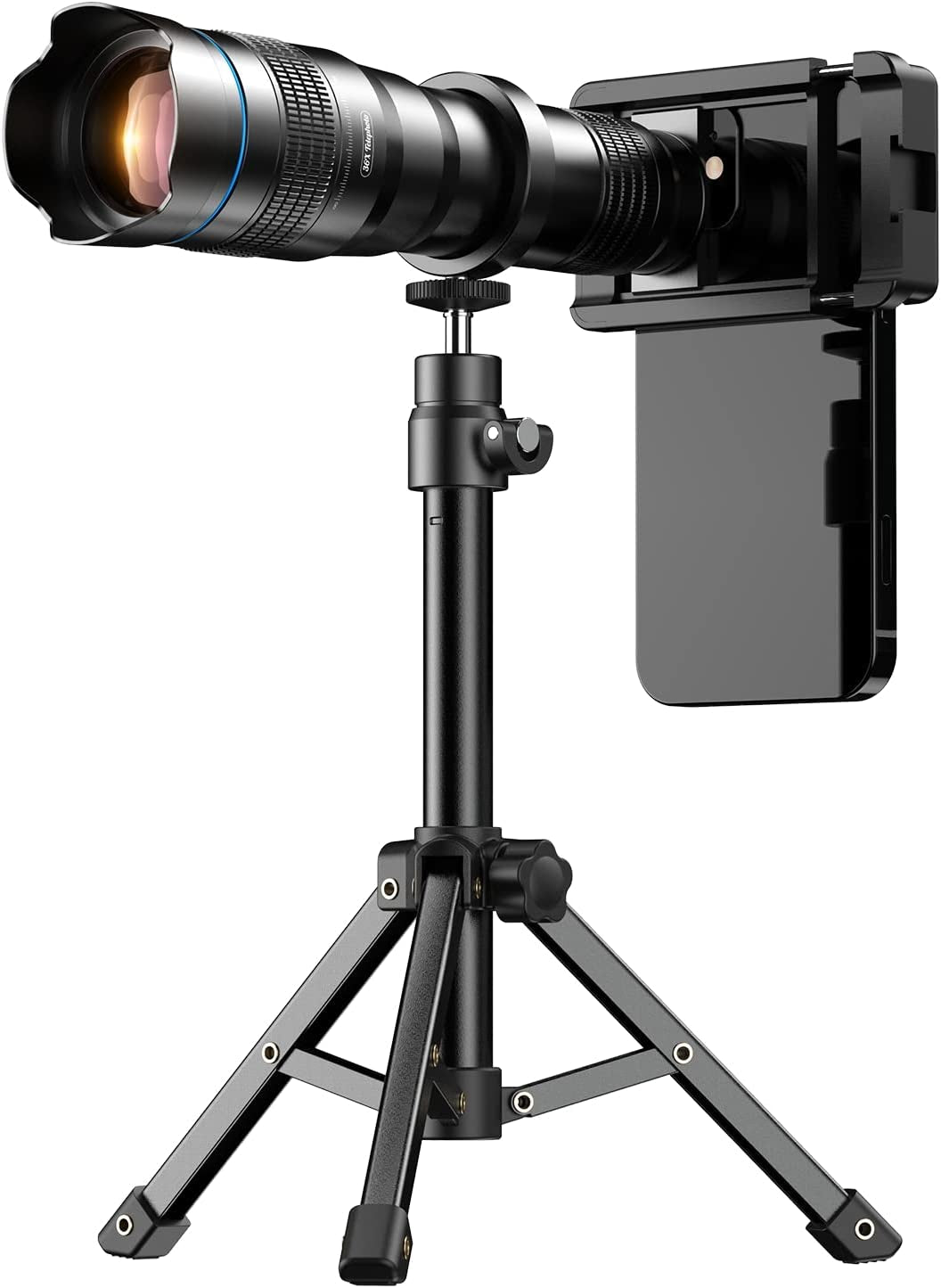 36X Telephoto Lens, High Power HD Telephoto Phone Lens with Tripod and Phone Clip, for Android & Iphone and Almost All Smartphones, Have Fun Shooting  Evil eye   