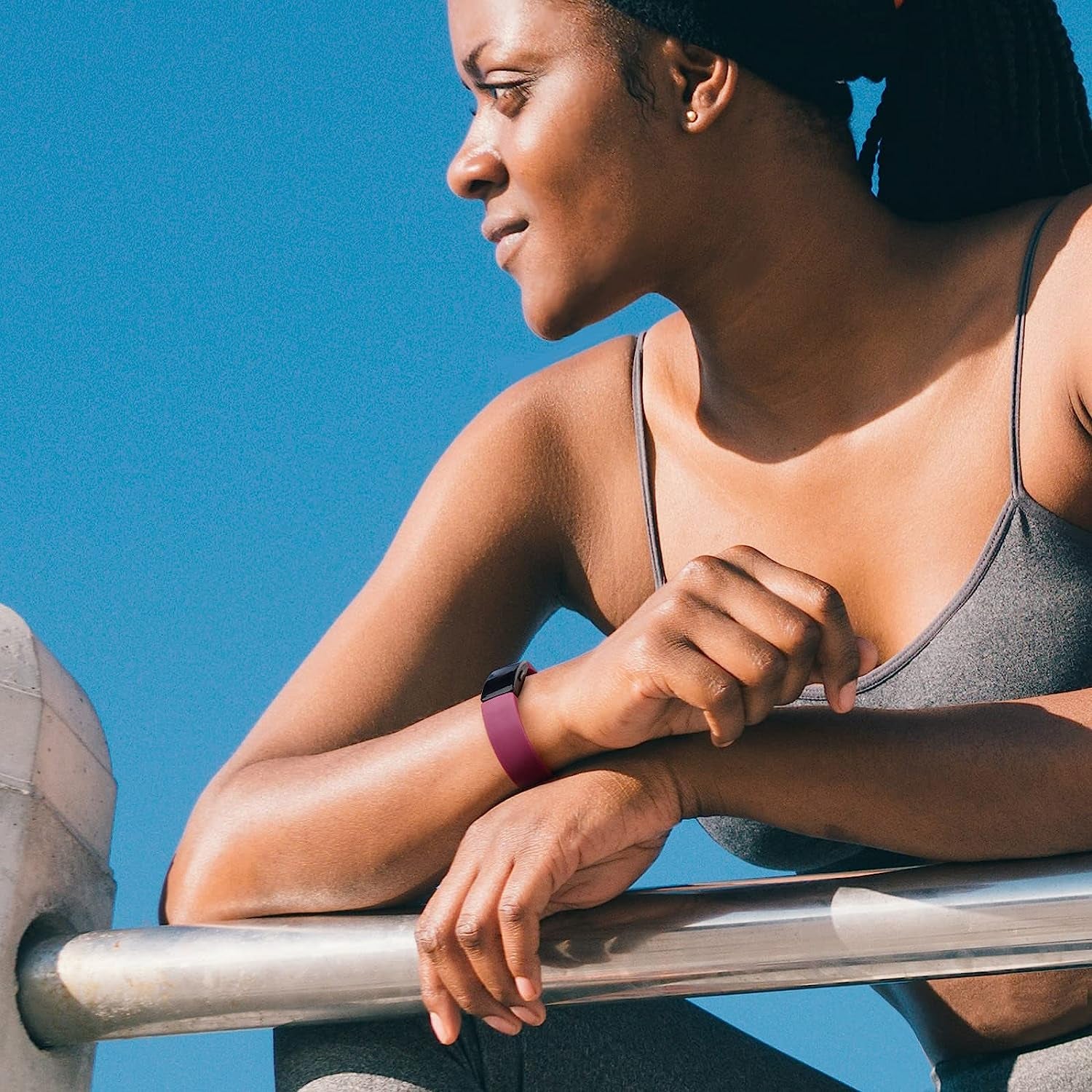 [3 Pack] Silicone Bands Compatible with Fitbit Inspire 2 & Fitbit Inspire HR & Fitbit Inspire & Fitbit Ace 2, Soft Sport Replacement Wristbands for Women Men (Lavender+Teal+Purple, Large)  Tobfit   