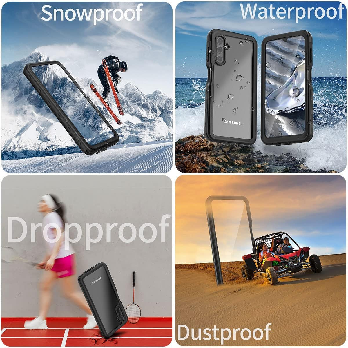 Aicase for Samsung Galaxy A14 5G Case Waterproof, Clear Water Proof Shockproof Dustproof Snowproof Full Body Rugged Transparent Underwater Phone Case for Galaxy A14 5G Built-In Screen Protector  AICase   