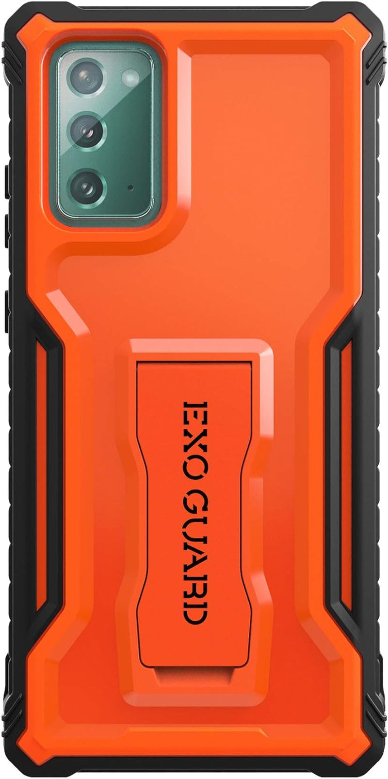 Exoguard Samsung Galaxy Note 20 Ultra 5G Case, Rubber Shockproof Cover Case for Samsung Note 20 Ultra 5G Phone 6.9 Inch, Built-In Kickstand (Green)  ExoGuard Note 20 6.7'' / Orange  