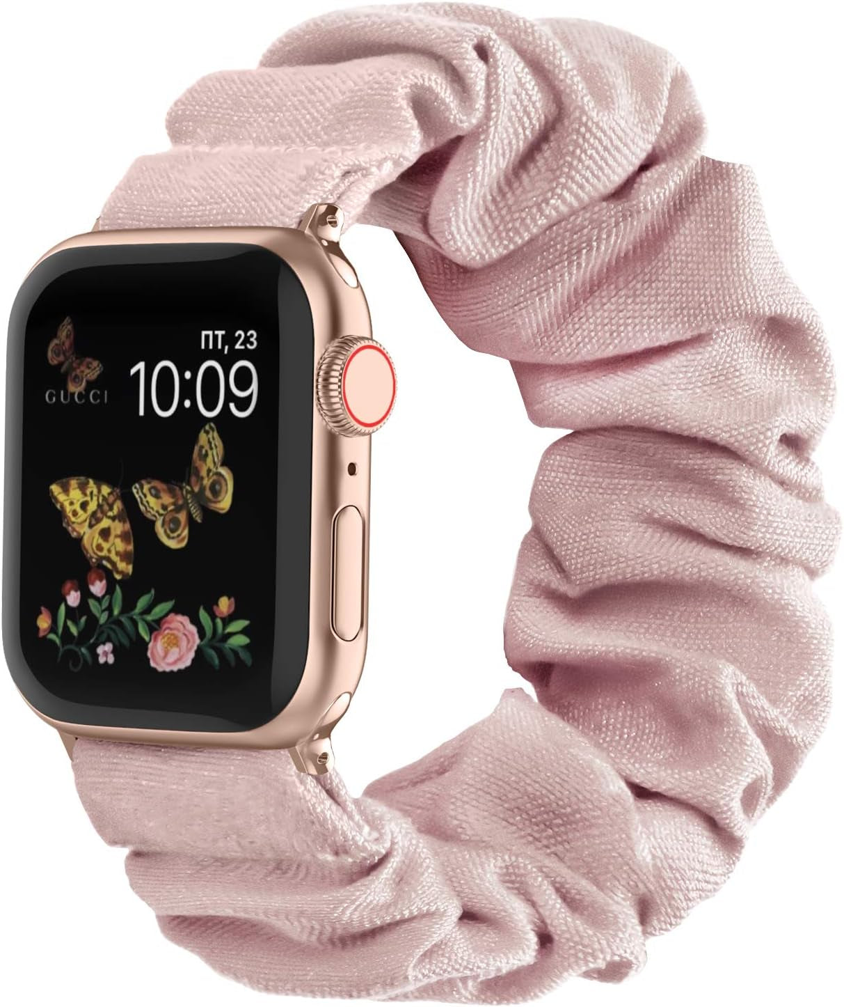 Recoppa Compatible for Scrunchie Apple Watch Band 38Mm 41Mm 42Mm 40Mm 44Mm 45Mm Cute Print Elastic Watch Bands Women Bracelet Strap for Apple Iwatch Series 7 6 5 4 3 2 1 SE(3 Pack, 38/40/41Mm-Small)  Recoppa   