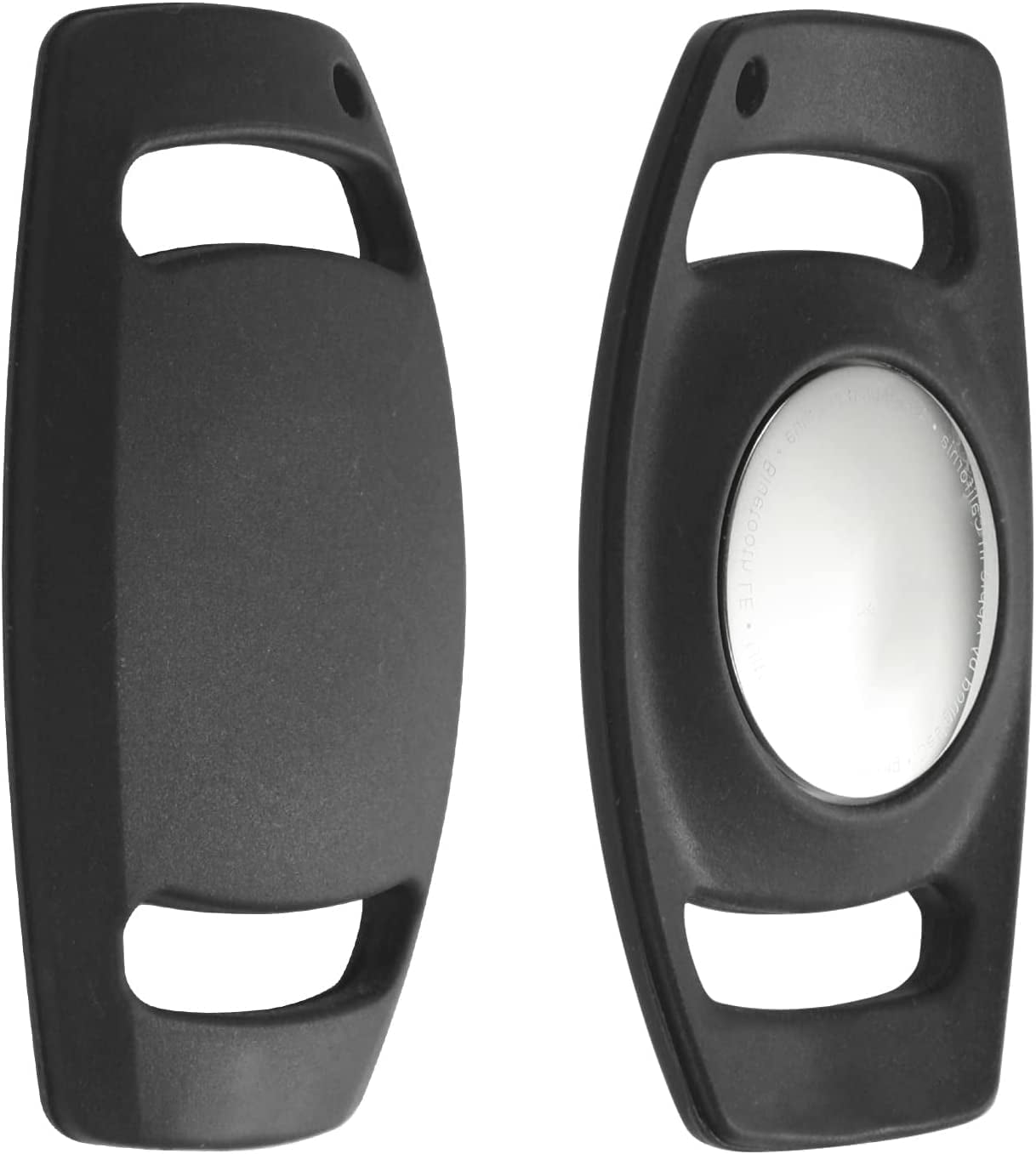 Airtag Dog Collar Holder，Anti-Lost Silicone Case Accessories for Air Tag GPS Tracking，Compatible with Dogs Cats Pets Collar (1 Pack, Black)  Gokotta Black 2 Pack 