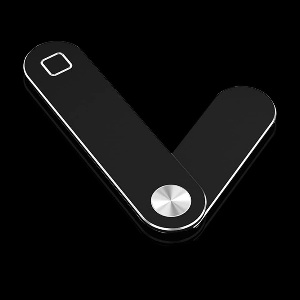 STOBOK Tablet Kickstand Adjustable Laptop Phone Holder Magnetic Aluminum Alloy Laptop Extension Holder Slim Portable Foldable Side Mount Clip Stand for Cell Phone Computer Black Tablet Stand Holder  STOBOK   