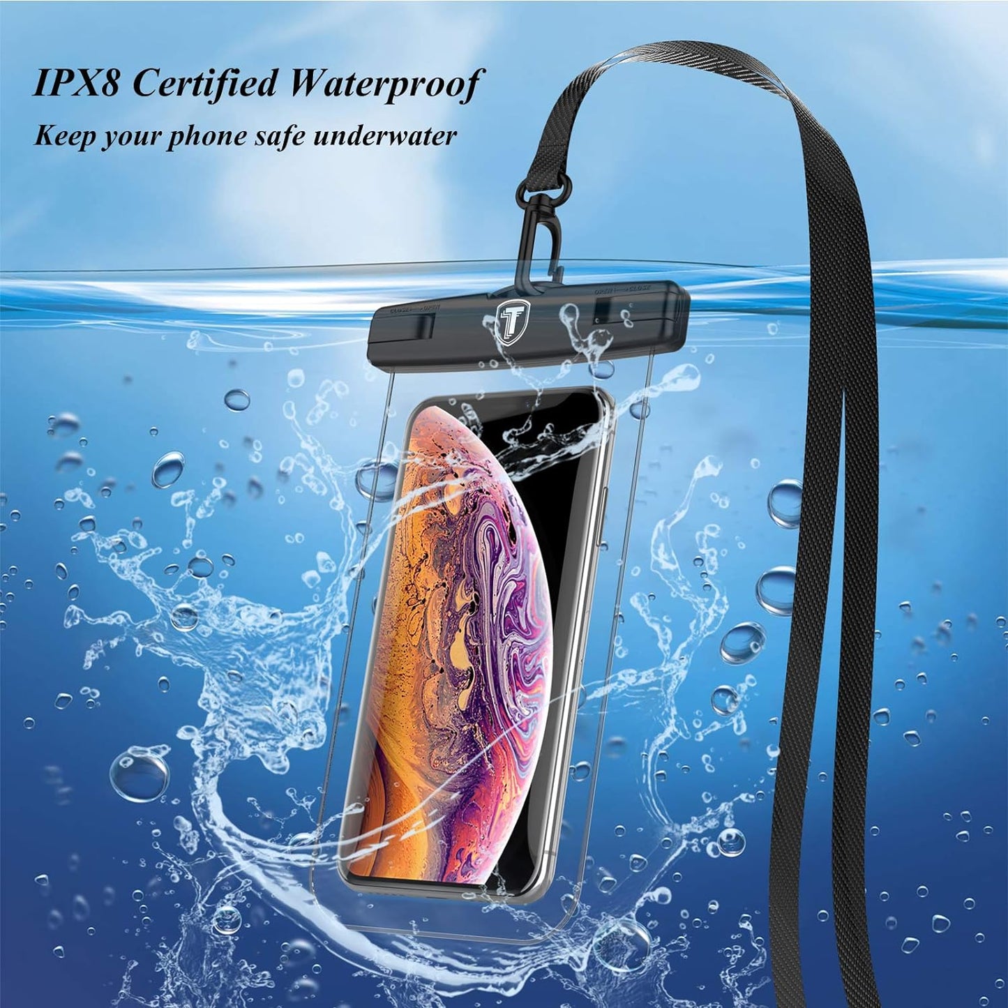 NJJEX Waterproof Phone Pouch [2 Pack] Cell Phone Dry Bag Case for Samsung Galaxy Note 20 Ultra S23 Ultra S22 S21+ S20 S10 S9 A03S A13 A14 A53 A02S A12 A32 A42 A52 Iphone 14 Pro Max 13 12 11 Xs Xr 8 7  NJJEX   