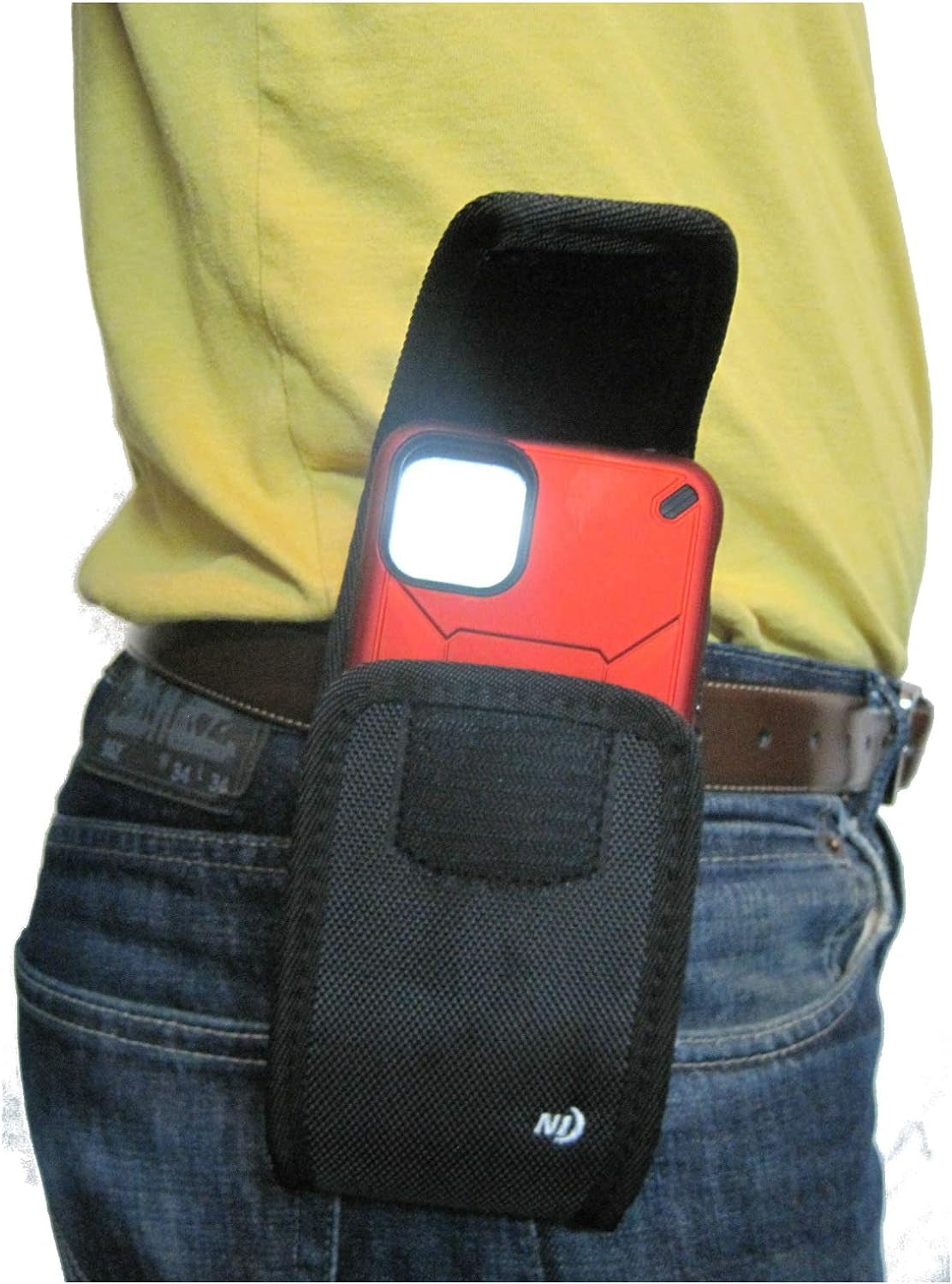 Nite Ize Tall Cargo Nylon Phone Pouch for LG V20 /V30 /V40/ V50, Heavy Duty, Rugged Holster Pouch Case, Extremely Durable W/Strong Belt Clip, Fits Slim-Fit Case on Cell Phone- Vertical  Nite Ize   