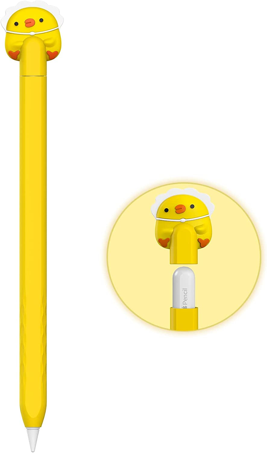 NIUTRENDZ Cute Cow Apple Pencil Case for Apple Pencil 2Nd Generation Case Silicone Protective Cover Sleeve Skin Accessories (Pink)  NIUTRENDZ 2-Yellow Apple Pencil 2nd Generation 