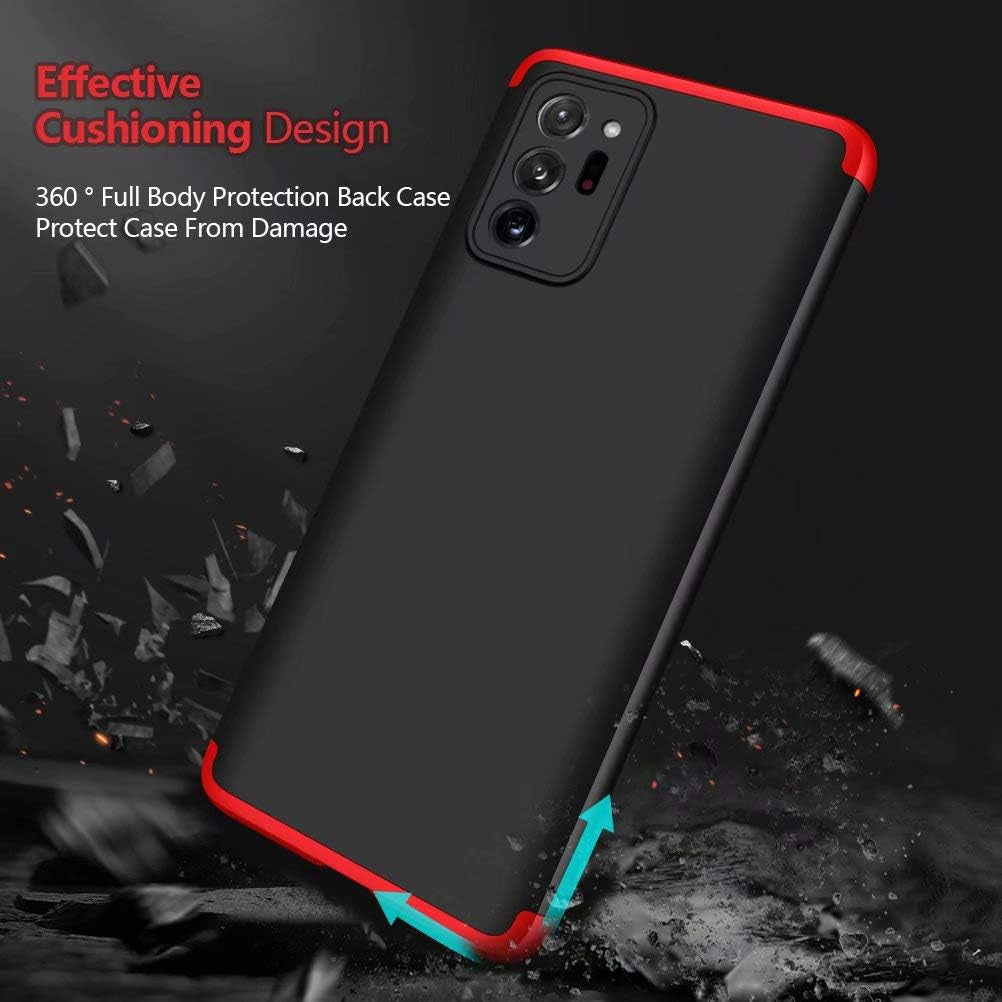 ATRAING Galaxy Note 20 Ultra Case, Hard Ultra-Thin Shockproof PC 3 in 1 Velvet Touch Fingerprint-Proof Anti-Slip Anti-Marks Cover for Samsung Galaxy Note 20 Ultra (Red+Black+Red)  ATRAING   