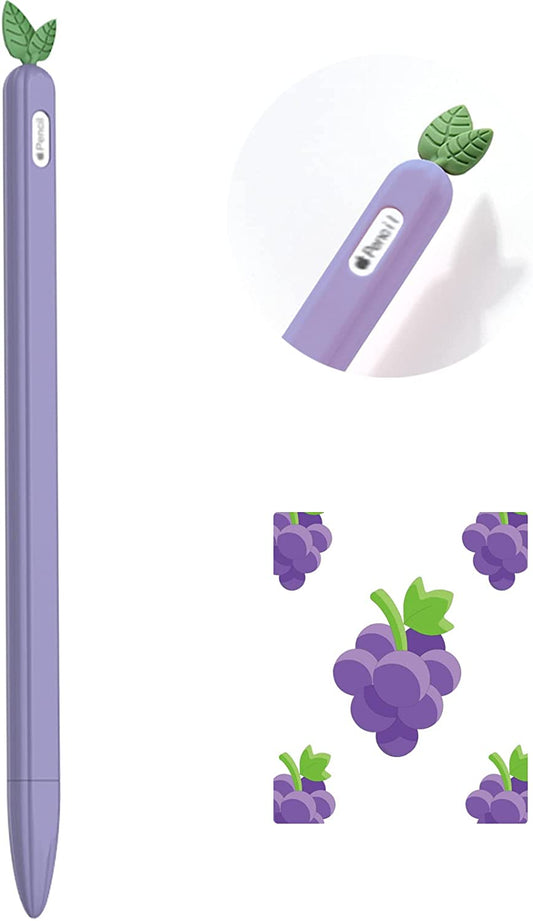 WITOP Apple Pencil 2Nd Generation Case,Ipencil Case Sleeve Cute Fruit Design Silicone Soft Protective Cover Accessories Compatible with Apple Pencil 2Nd Generation (Purple)  WITOP   