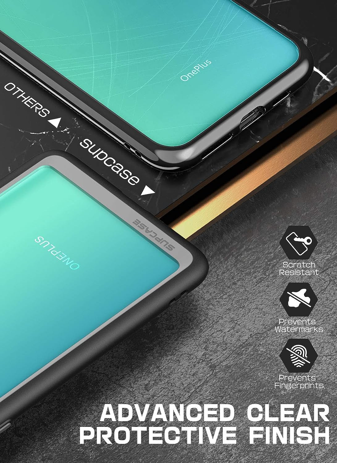 SUPCASE Unicorn Beetle Style Series Case Designed for Oneplus 8T, Premium Hybrid Protective Clear Case for Oneplus 8T 5G (Black)  SUPCASE   