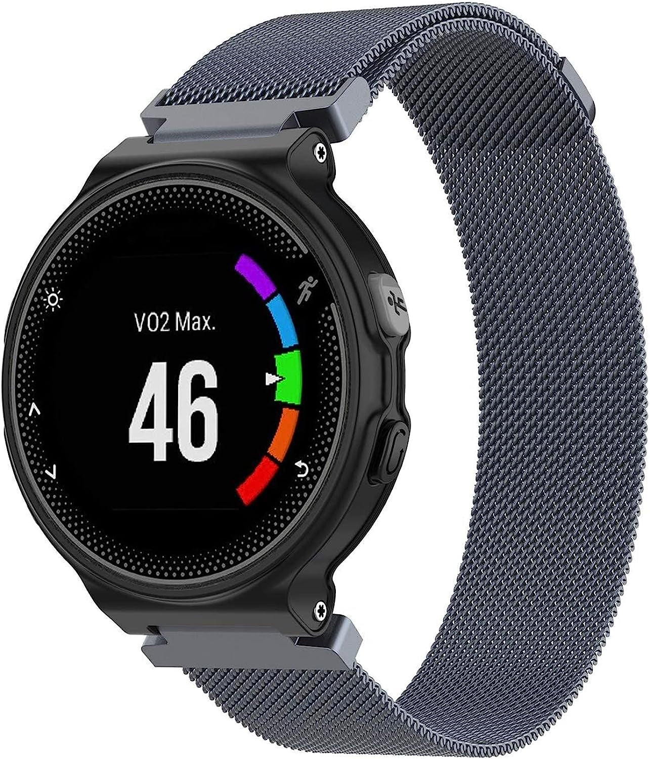 Compatible with Garmin Forerunner 620 Bands/Forerunner 220 Bands/Forerunner 735XT Bands, Soft Metal Sport Bands Compatible with Garmin Approach S6 Bands/Approach S20 GPS Bands for Men Women  AsohsEN   