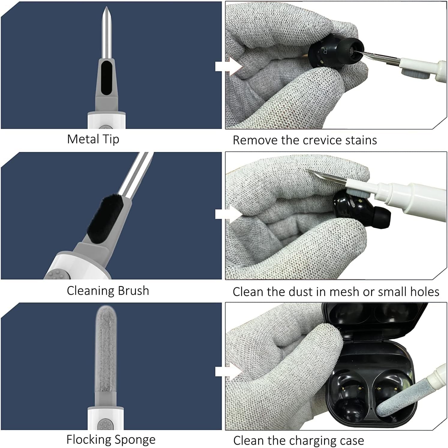 OTOPO Lock Case for Samsung Galaxy Buds 2 Pro/Galaxy Buds 2/Galaxy Buds Pro/Galaxy Buds Live Case with Cleaning Kit Men Women Protective Case Cover for Samsung Earbuds Case - Black/Red  OTOPO   