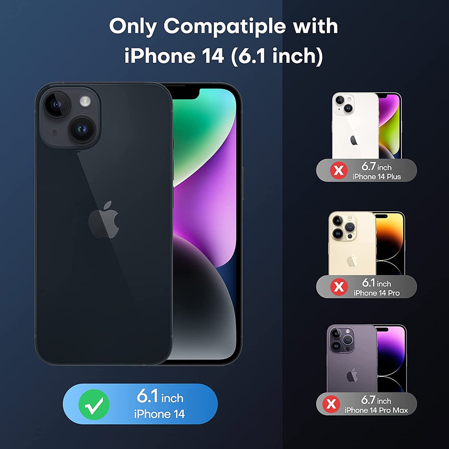 TAURI [5 in 1 Magnetic for Iphone 14 Case [Designed for Magsafe] with 2 Screen Protector +2 Camera Lens Protector, [Military Grade Drop Protection] Translucent Matte Slim Case 6.1 Inch, Green  TAURI   