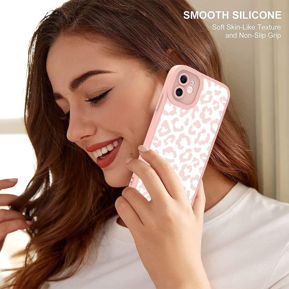 ZIYE for Iphone 11 Case Pink Leopard Pattern Phone Case with Camera Protection,Tpu Silicone Rubber Protective Cover Cheetah Design Cases Compatible with Iphone 11 6.1 Inch  ZIYE   