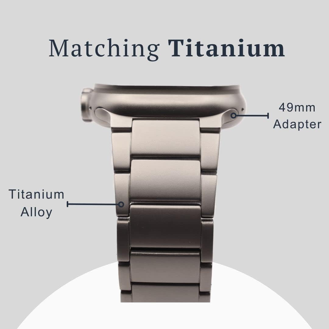 Ultra Titanium Band 49Mm Compatible with Apple Watch Ultra Metal Band - Titanium Metal Bracelet  Generic   