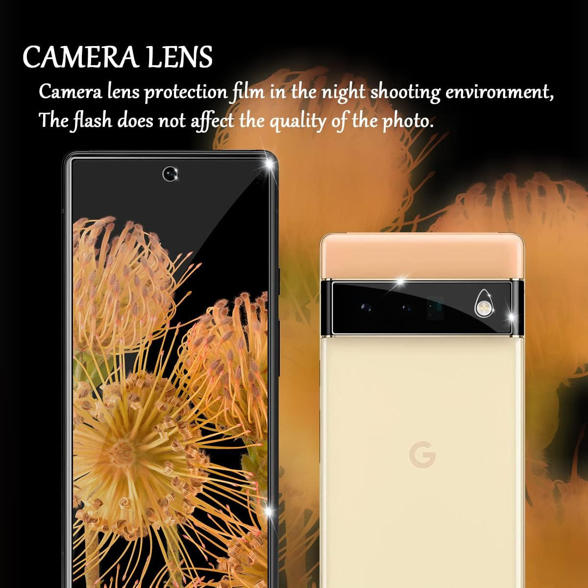 YEYEBF Google Pixel 6 5G Screen Protector + Camera Lens Protectors, [2+2 Pack] Full Coverage Tempered Glass Screen Protector for Pixel 6 [Case-Friendly][Anti-Shatter][3D Glass]  YEBF   