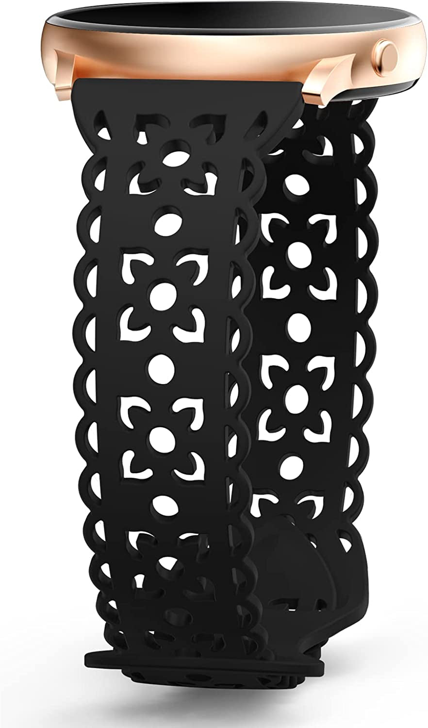 20Mm Lace Silicone Band Compatible with Samsung Galaxy Watch 4 Band 40Mm 44Mm,Galaxy Watch 4 Classic Band 42Mm 46Mm,Galaxy Watch 5 Bands,Slim Sport Strap Replacement Band for Galaxy Watch 4/5 Women  HEARTBOOM   