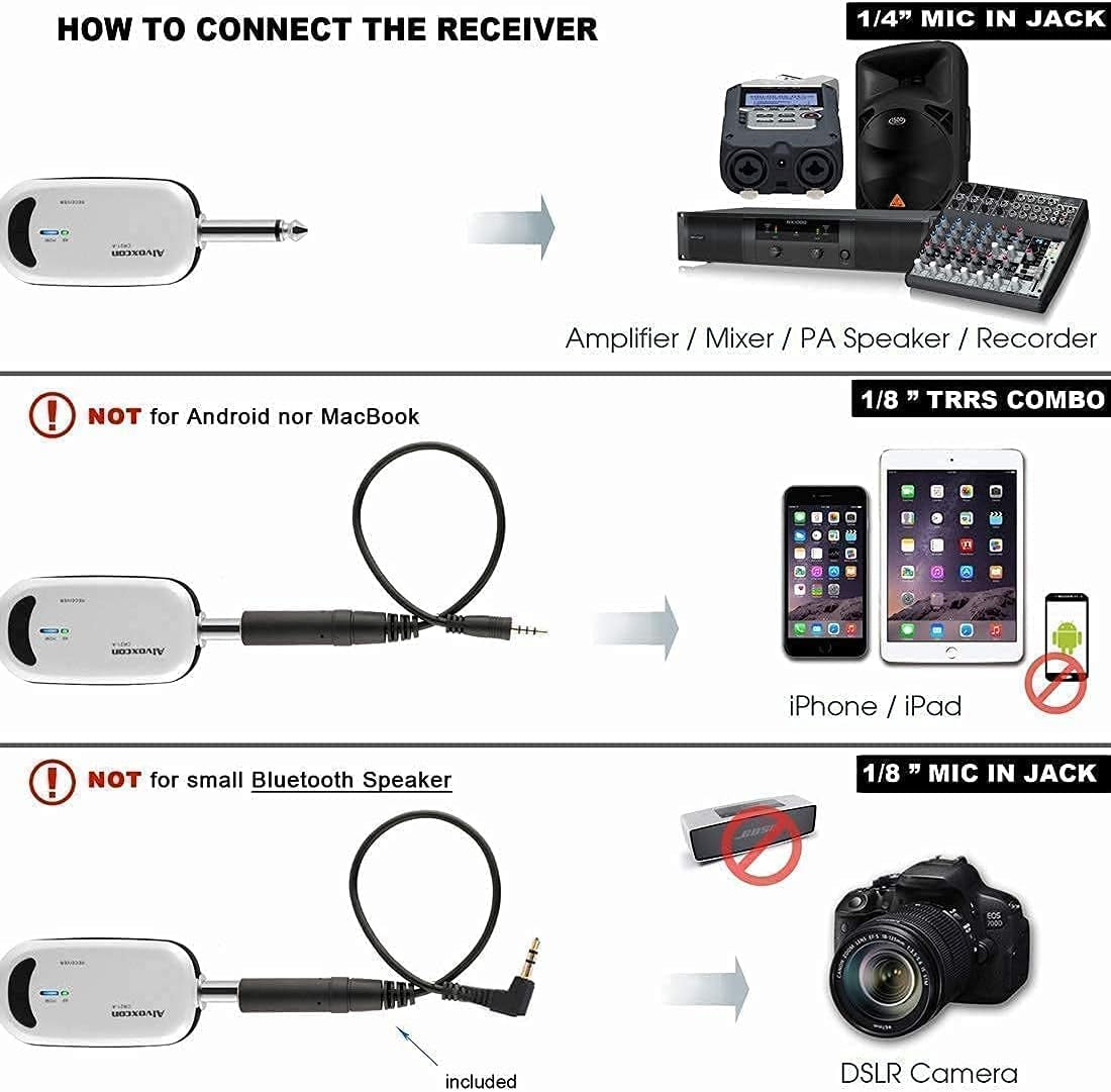 Alvoxcon Wireless Headset Lavalier Microphone System with Phone Holder Wireless Lapel Mic for Iphone, DSLR Camera, PA Speaker, Youtube, Zoom, Podcast, Video Recording, Conference, Vlog. with Stand  Alvoxcon   