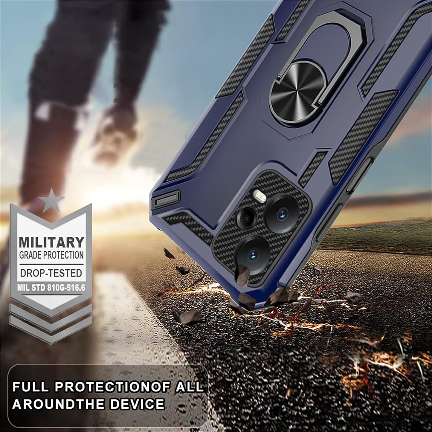 Ysnzaq Case for Xiaomi Redmi Note 12 Pro/Poco X5 Pro, Military Grade Rugged Shockproof Protective Phone Cover with Ring Magnetic Kickstand for Xiaomi Redmi Note 12 Pro/Poco X5 Pro LB Red  Ysnzaq   