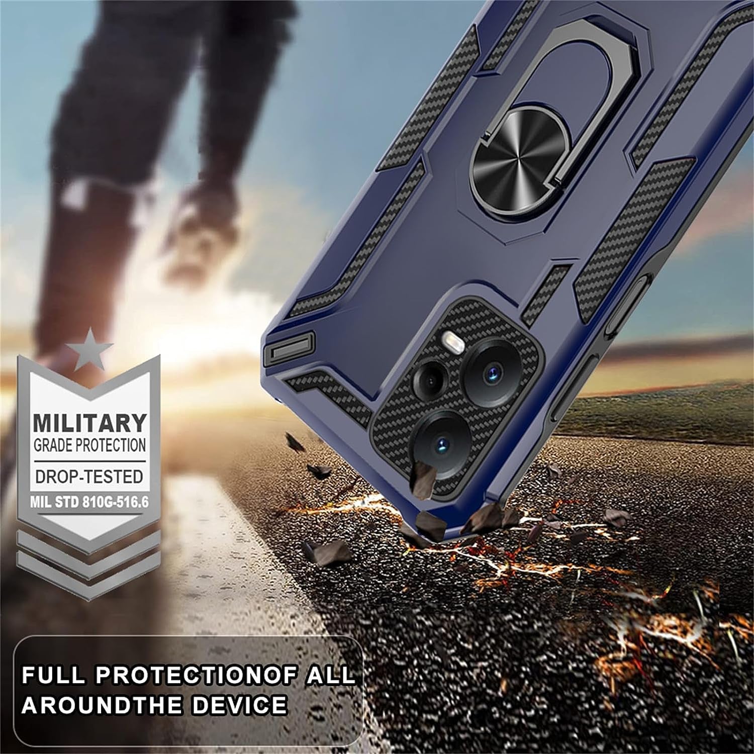 Ysnzaq Case for Xiaomi Redmi Note 12 Pro/Poco X5 Pro, Military Grade Rugged Shockproof Protective Phone Cover with Ring Magnetic Kickstand for Xiaomi Redmi Note 12 Pro/Poco X5 Pro LB Red  Ysnzaq   