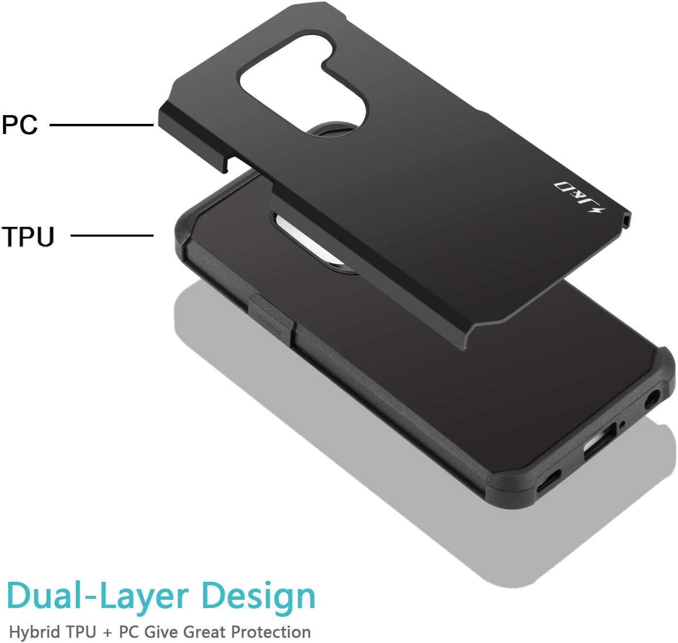 J&D Case Compatible for LG G8 Thinq/Lg G8 Case, Heavy Duty Dual Layer Hybrid Shock Proof Protective Rugged Bumper Case for LG G8 Thinq, LG G8 Case, Not Compatible with LG G8S Thinq, Purple  J&D Tech   