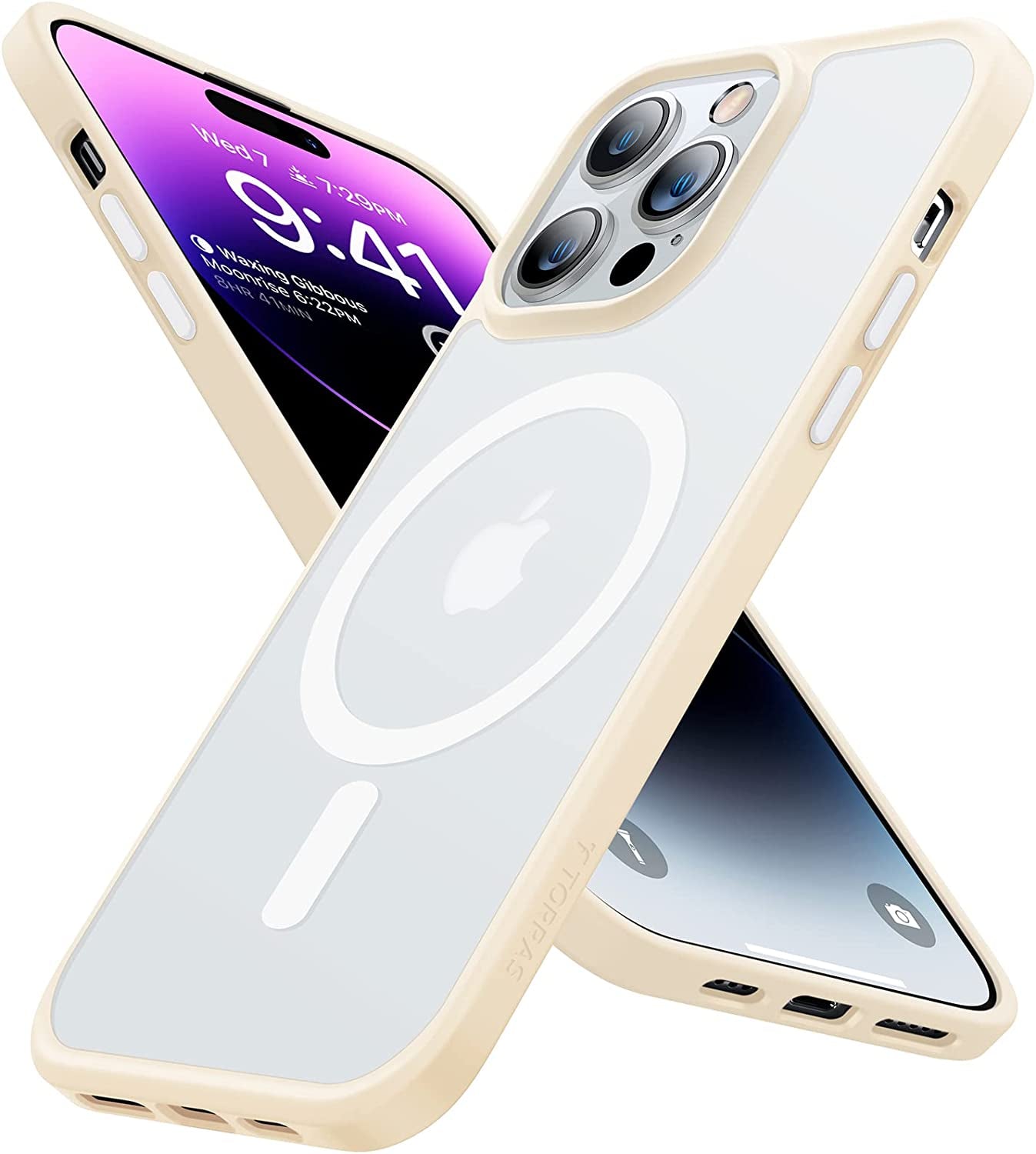 TORRAS Magnetic Guardian Iphone 14 Pro Max Case [Military Grade] [Magsafe Compatible] Slim Translucent 6.7" - Deep Purple  TORRAS   