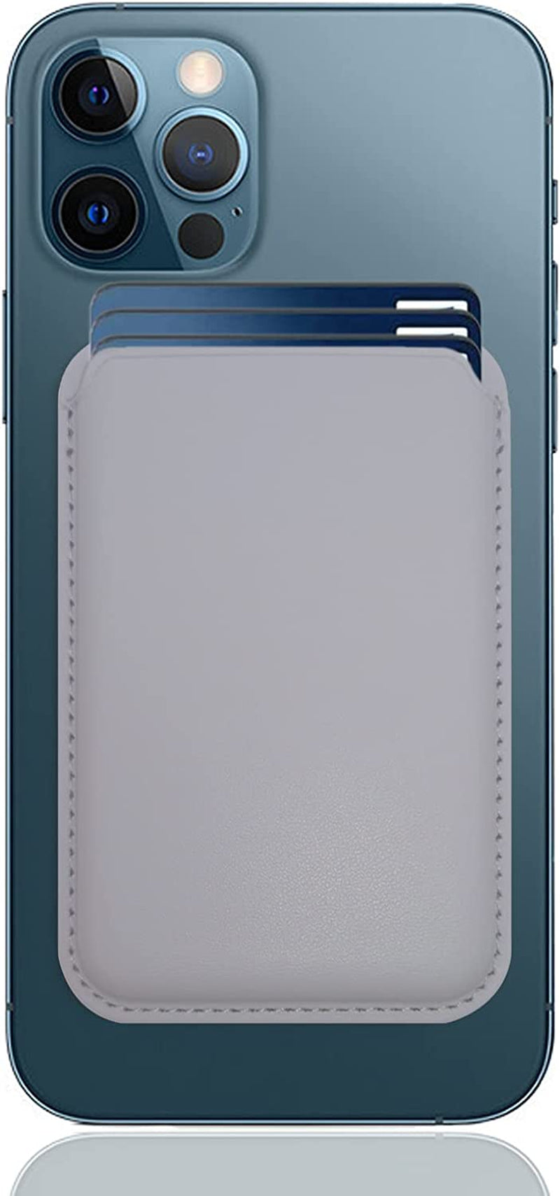 [2 Pack] Magnetic Card Holder Wallet for Iphone 14/13/12 Series with Magsafe, Leather Wallet for Iphone 14 Pro/Pro Max/Plus/14, Mag-Safe Wallet for Iphone 13 Pro/Pro Max/Mini/13/12 Series, Black Blue  iLodn Lavender  