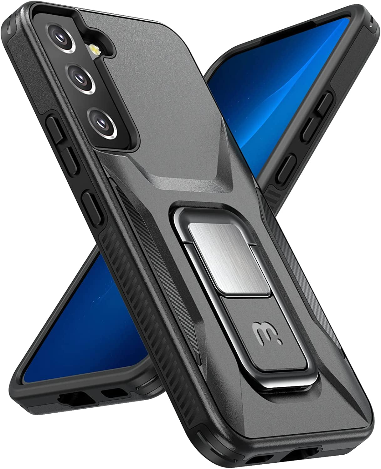 MYBAT Pro Shockproof Stealth Series Case for Samsung Galaxy S22 Ultra Case with Stand 6.8 Inch, Support Magnetic Car Mount, Heavy Duty Military Grade Drop Protective Case with Kickstand - Plum  Valor Communication Inc Black Samsung Galaxy S22 Plus 