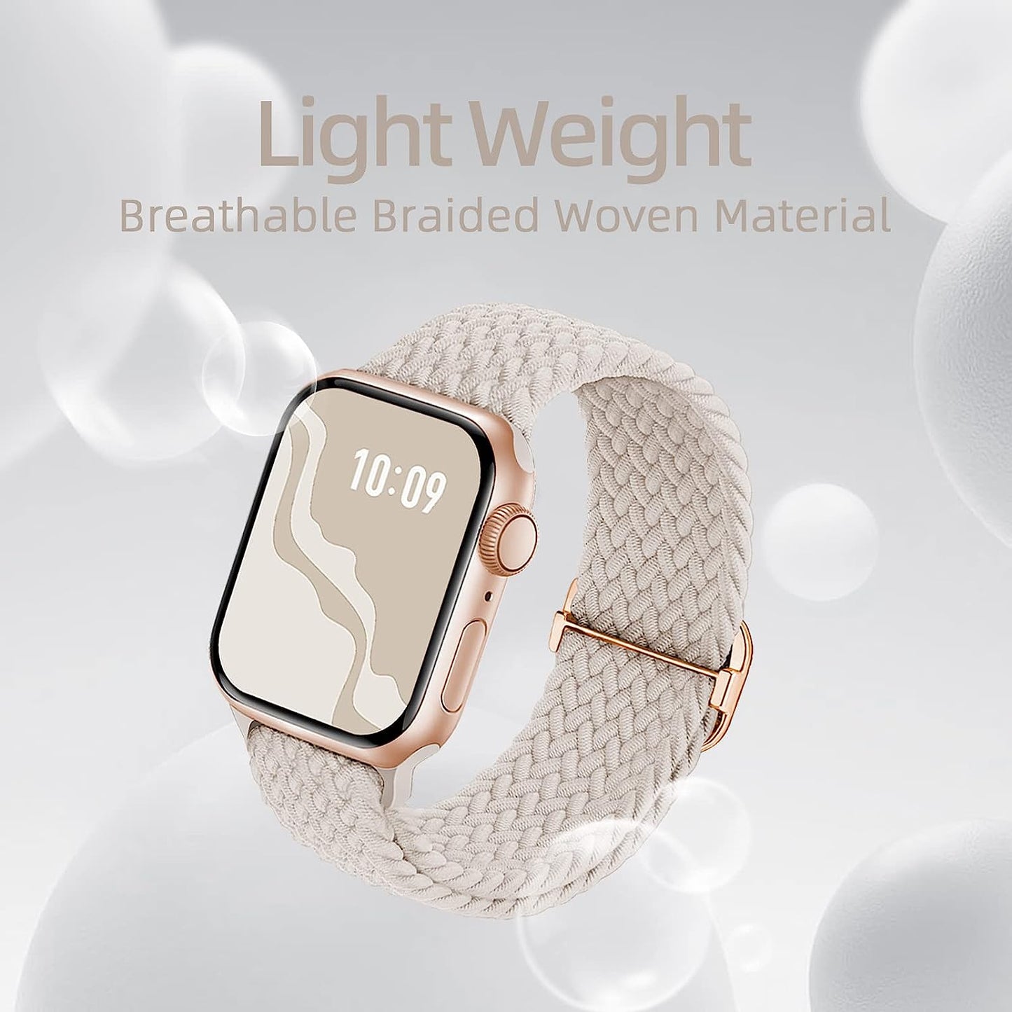 Braided Solo Loop Band 8-Pack Compatible with Apple Watch Band 38Mm 40Mm 41Mm 42Mm 44Mm 45Mm 49Mm Women Men, Adjustable Stretchy Elastic Replacement Strap for Iwatch Series Ultra SE 8 7 6 5 4 3 2 1  Suitisbest   
