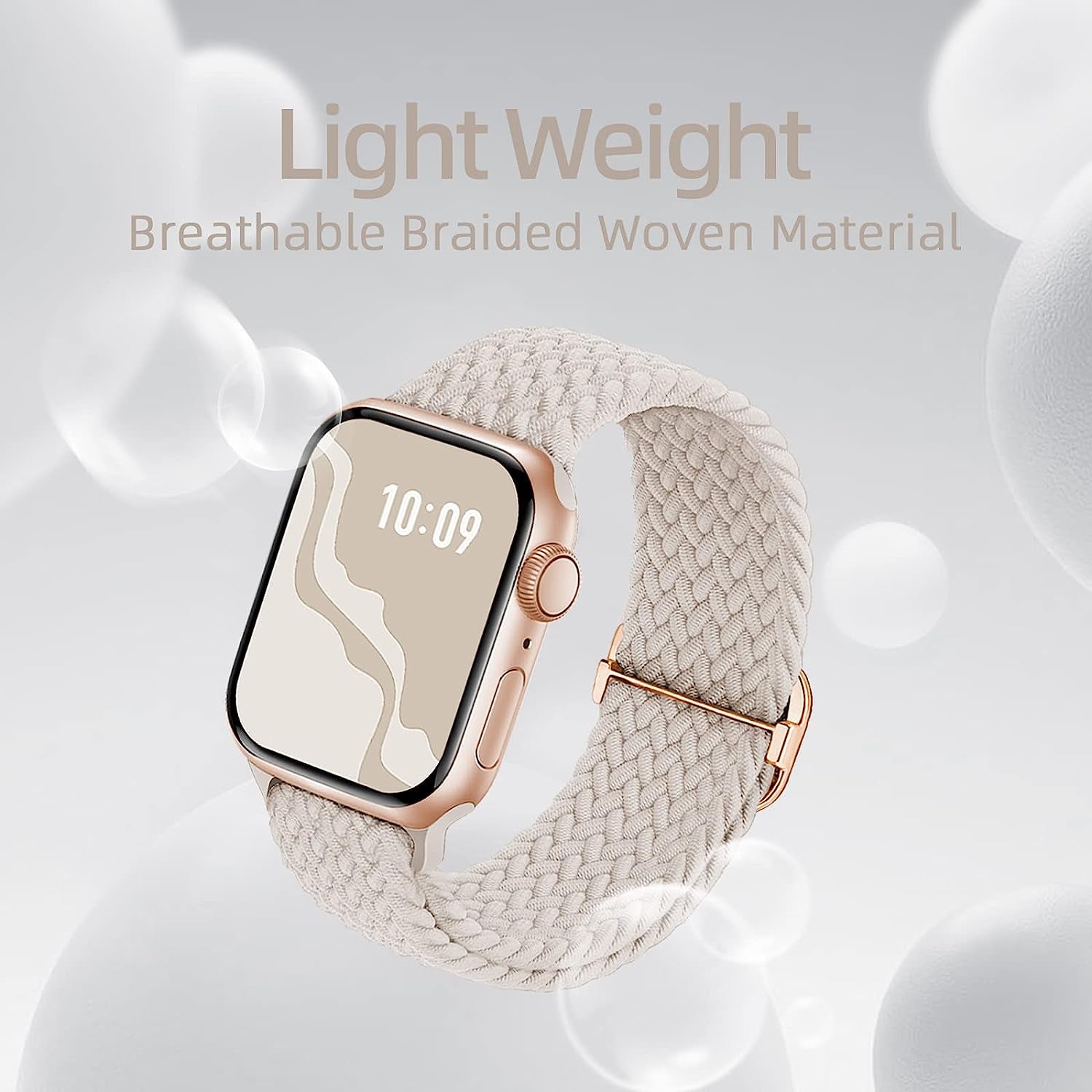 Braided Solo Loop Band 8-Pack Compatible with Apple Watch Band 38Mm 40Mm 41Mm 42Mm 44Mm 45Mm 49Mm Women Men, Adjustable Stretchy Elastic Replacement Strap for Iwatch Series Ultra SE 8 7 6 5 4 3 2 1  Suitisbest   