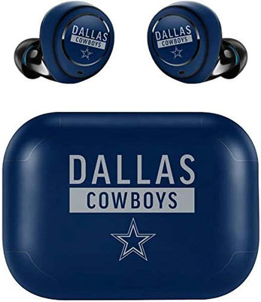 Skinit Decal Skin Compatible with Echo Buds - Officially Licensed NFL Dallas Cowboys Blue Performance Series Design  Skinit   