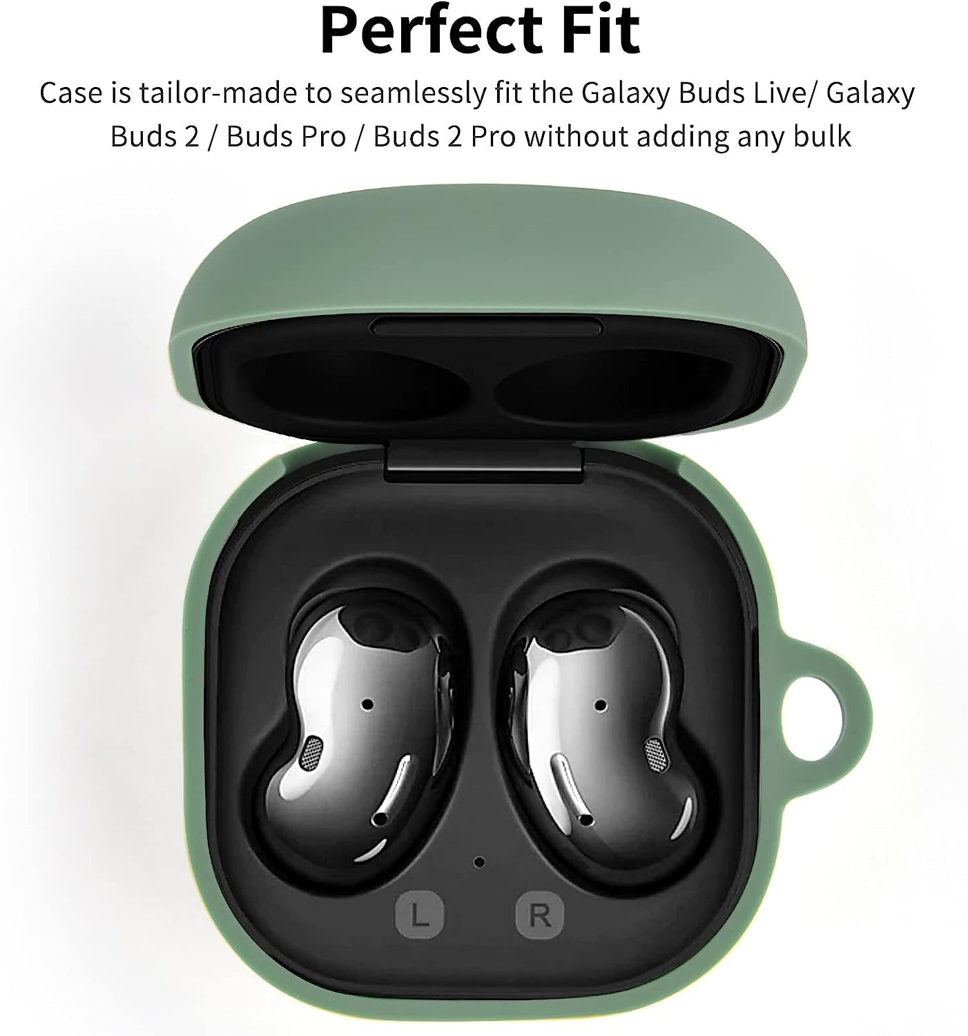 Filoto Case for Samsung Galaxy Buds 2 / Buds Live/Buds Pro/Buds 2 Pro, Cute Silicone Earbuds Protective Case Cover with Pompom Keychain Accessories for Women Girls (Cactus Green  Kerle   