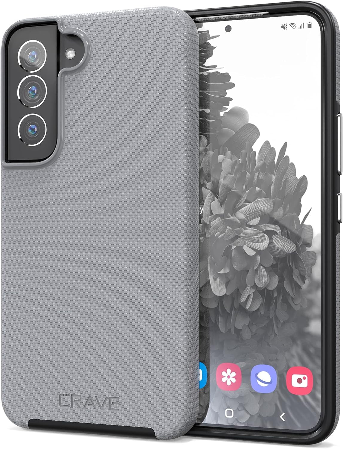 Crave Dual Guard for Samsung Galaxy S22 Case, Shockproof Protection Dual Layer Case for Samsung Galaxy S22 5G - Black  Crave Slate  