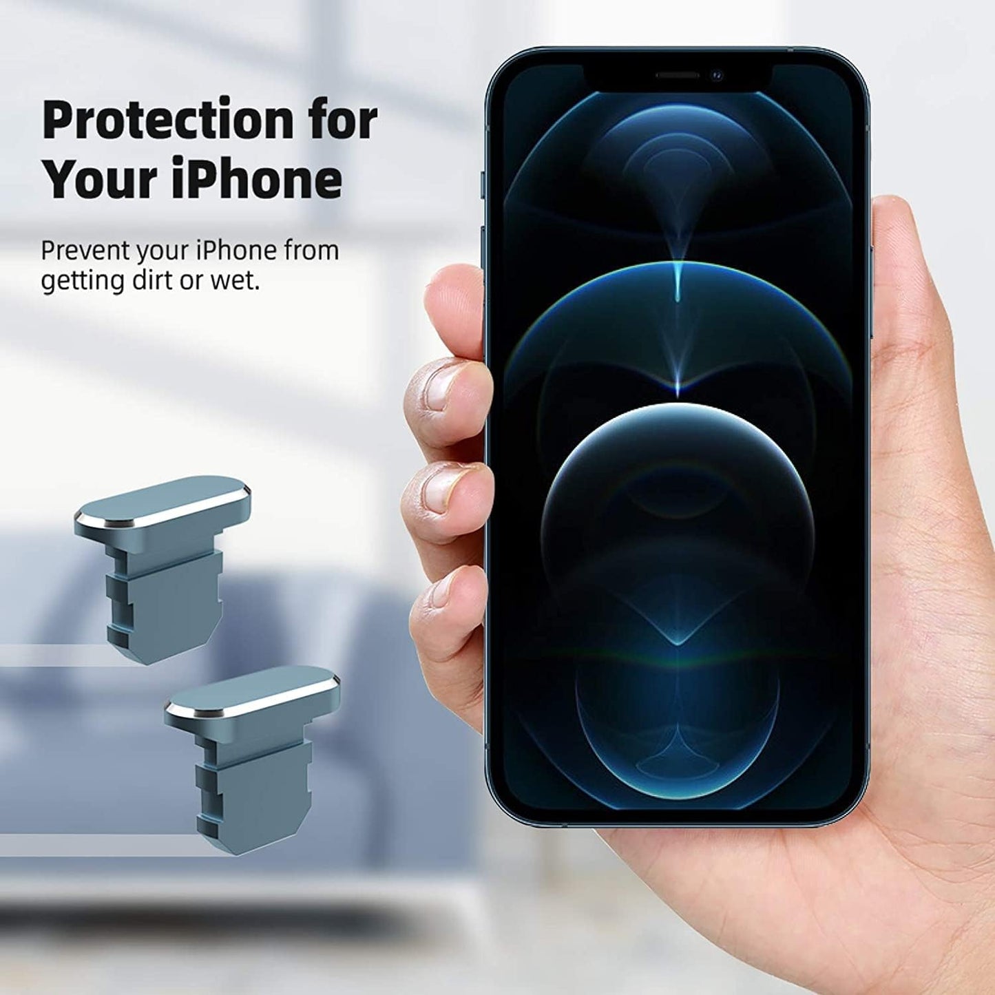 Anti Dust Plugs, Charging Dust Cover Iphone Dust Plug Charging Port Covers Compatible with for Iphone 12, Pro, Max, X, XS, XR, 11, 8, 7, 6 plus for Ipad Mini Air  EGEN   